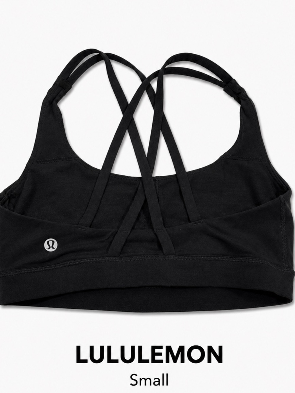 lululemon athletica Black Cross-Back Strappy Sports Bra